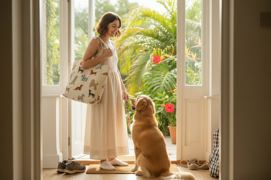 Bolso Tote Diario para Amantes de los Perros, Bolso Espacioso Hecho a Mano