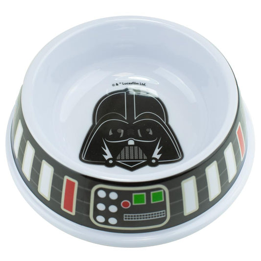 SINGLE MELAMINE PET BOWL - 7.5 (16OZ) - STAR WARS DARTH VADER + UTILITY BELT BOUNDING BLACK GRAY MULTI COLOR