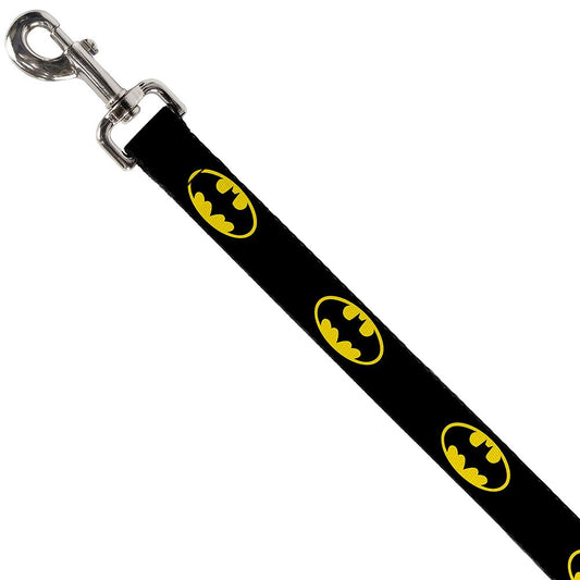 DOG LEASH - BATMAN SHIELD BLACK/YELLOW