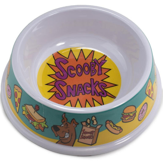 SINGLE MELAMINE PET BOWL - 7.5 (16OZ) - SCOOBY DOO SCOOBY SNACKS + SCOOBY DOO WINKING SNACKS SCATTERED