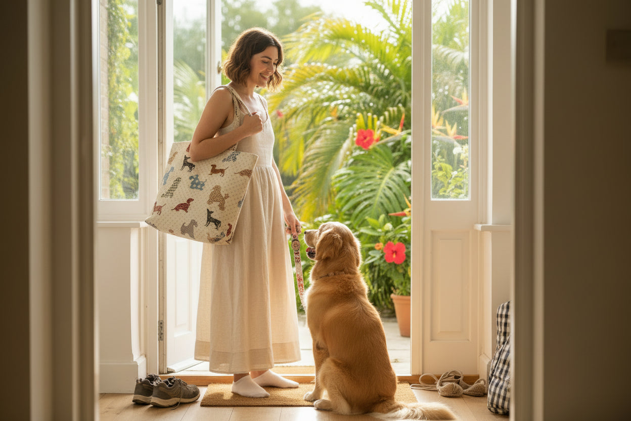 Bolso Tote Diario para Amantes de los Perros, Bolso Espacioso Hecho a Mano