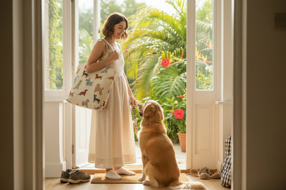 Bolso Tote Diario para Amantes de los Perros, Bolso Espacioso Hecho a Mano