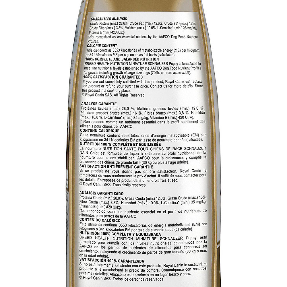 Royal Canin Miniature Schnauzer Puppy 2.5 Lbs