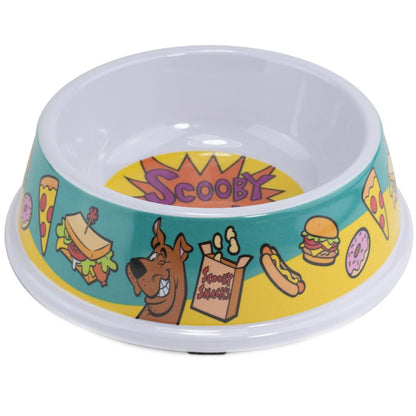 SINGLE MELAMINE PET BOWL - 7.5 (16OZ) - SCOOBY DOO SCOOBY SNACKS + SCOOBY DOO WINKING SNACKS SCATTERED