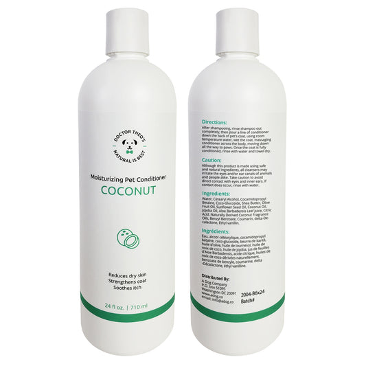 Dr. Theo's PH Balanced Pet Conditioner - USA Made - Coconut - 24 oz