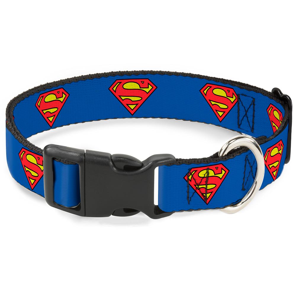 "Collar con clip de plástico - Escudo de Superman azul"