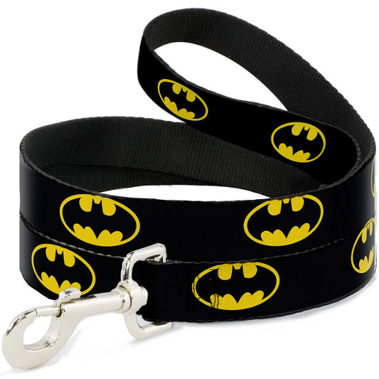 DOG LEASH - BATMAN SHIELD BLACK/YELLOW